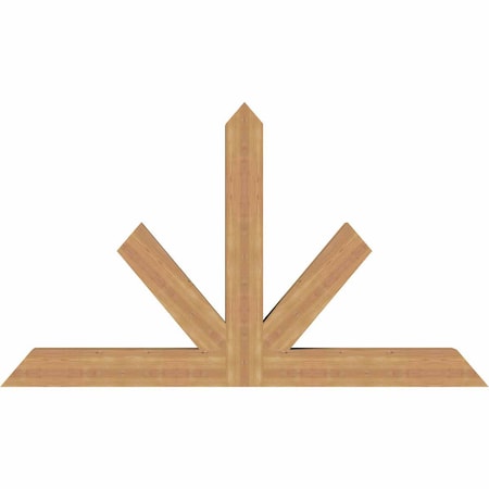 Ekena Millwork Saratoga Timber Gable Bracket, Western Red Cedar, 72"W x 42"H x 5 1/2"D x 5 1/2"F, 14/12 Pitch GBW072X42X0606SAR00SWR